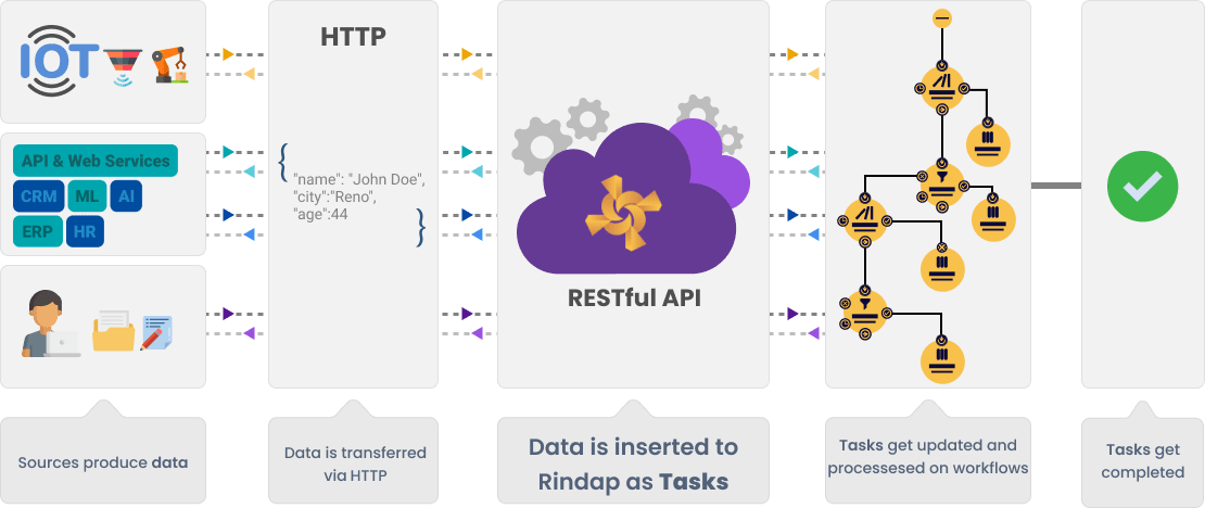 The working diagram of Rindap to serve business process management need