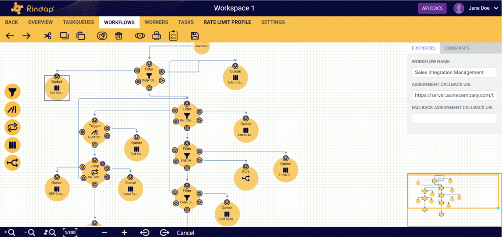 A workflow design example